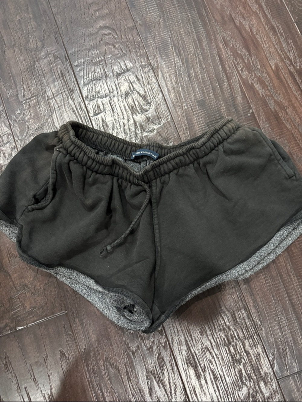 Brandy Melville Dark Grey Fleece-Lined Athletic Shorts